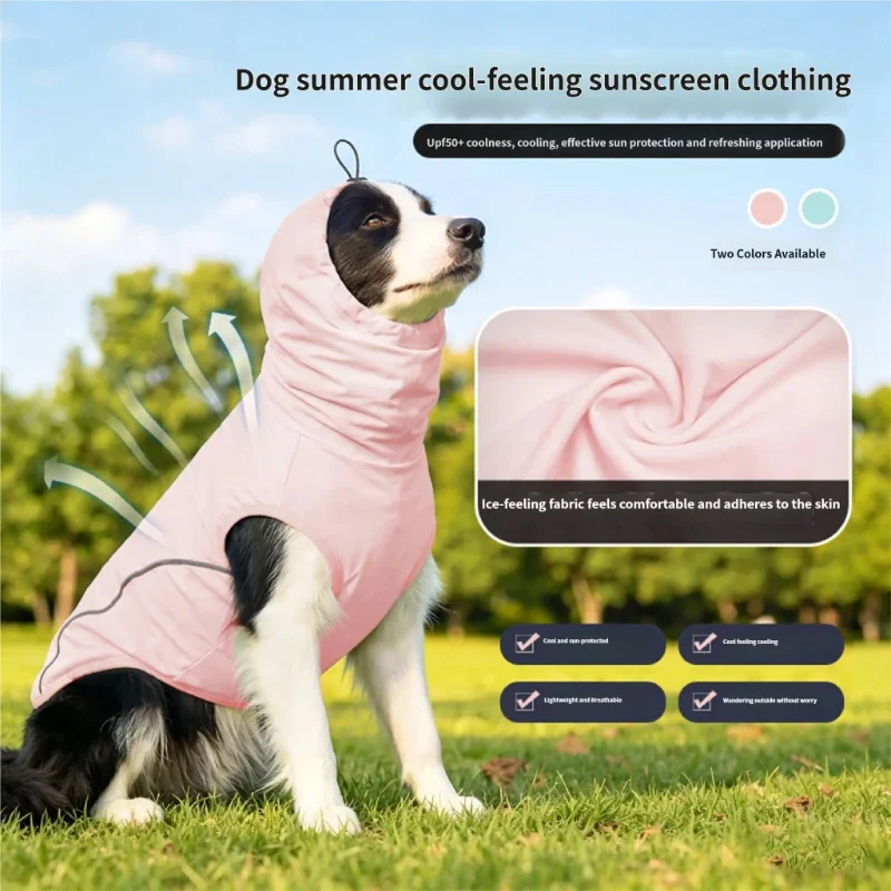 Dog Cooling Tank Top 2026 Summer New Ice Feel Dog Sunscreen Clothing Cooling Adjustable Reflective High Elasticity Pet Tank Top