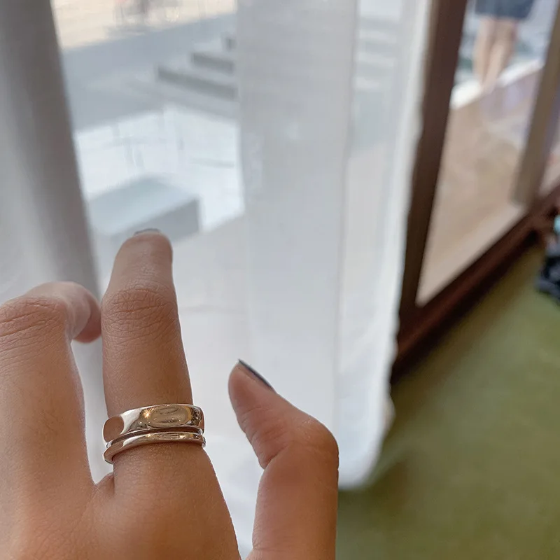 925 Sterling Silver Ring with Irregular Surface Texture, Minimalist Style, High-End Design, Light Luxury, Simple Trendy Ring
