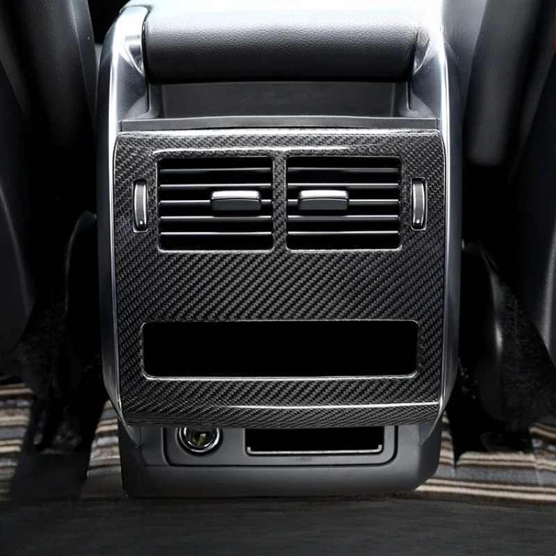 

For Land Rover Real Dry Carbon Fiber 14-2017 Interior Decoration Sport Genuine Rear Exhaust Vent Frame Modification Accessories