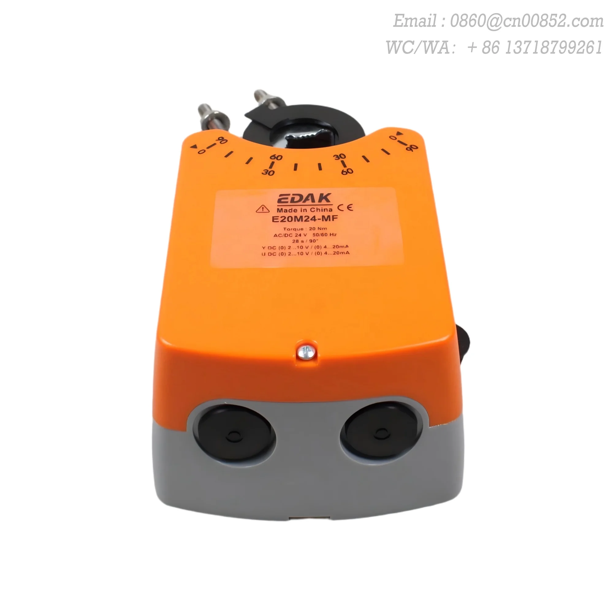Aktuator Peredam Bermotor Modulasi E20M24-MF E10M24-MF 20Nm 10Nm 24V 220V 4-20mA 0-10V Sistem HVAC Pendingin Udara HRV