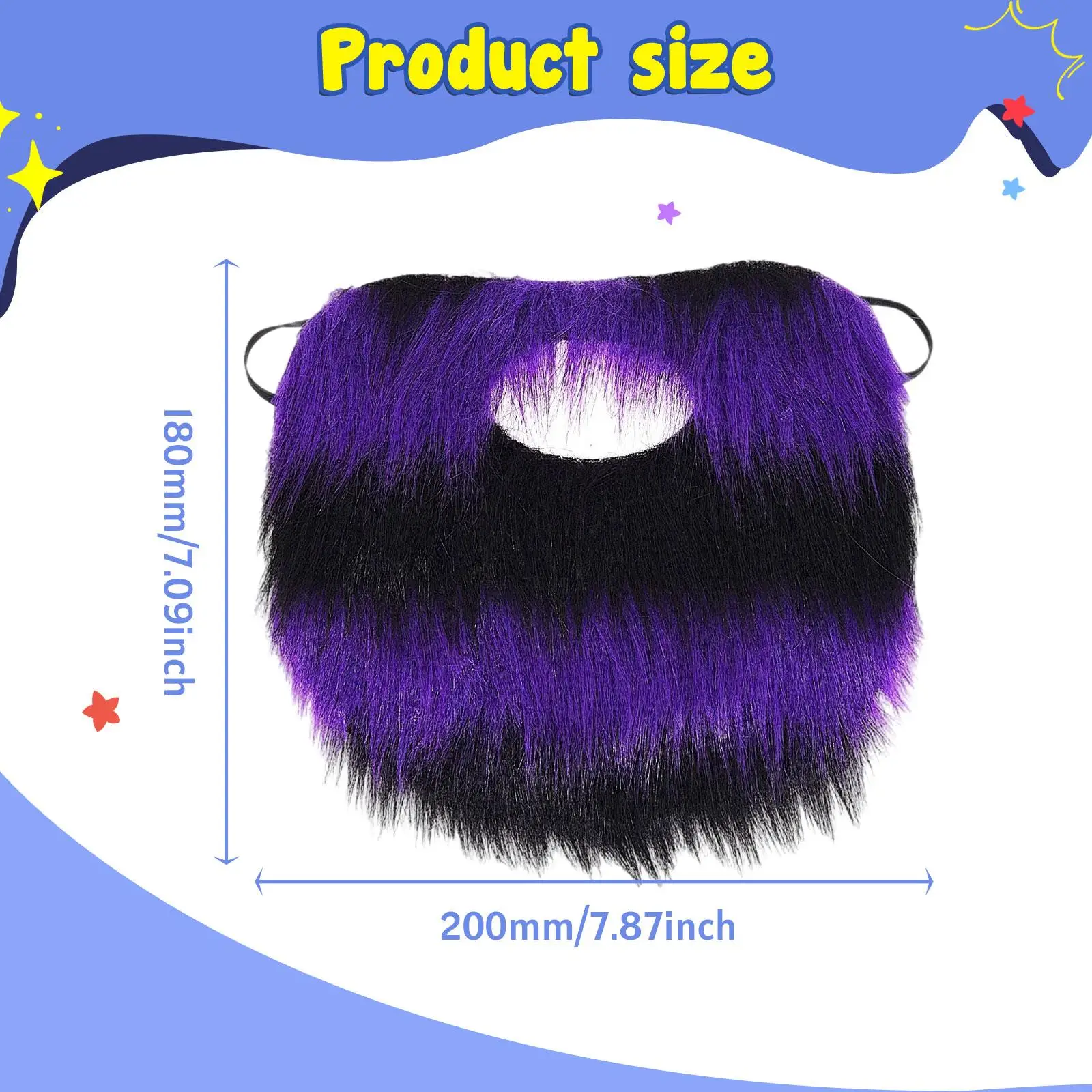 Fake Beard Classic Halloween Full Beard for Stage Performance Holidays Party