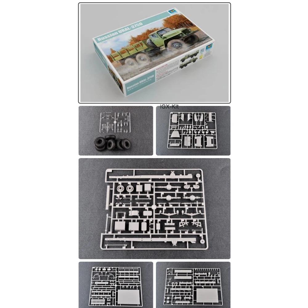 

Trumpeter 01027 1/35 Russian URAL375D URAL-375D Military Truck Vehicle Children Toy Gift Plastic Assembly Building Model Kit