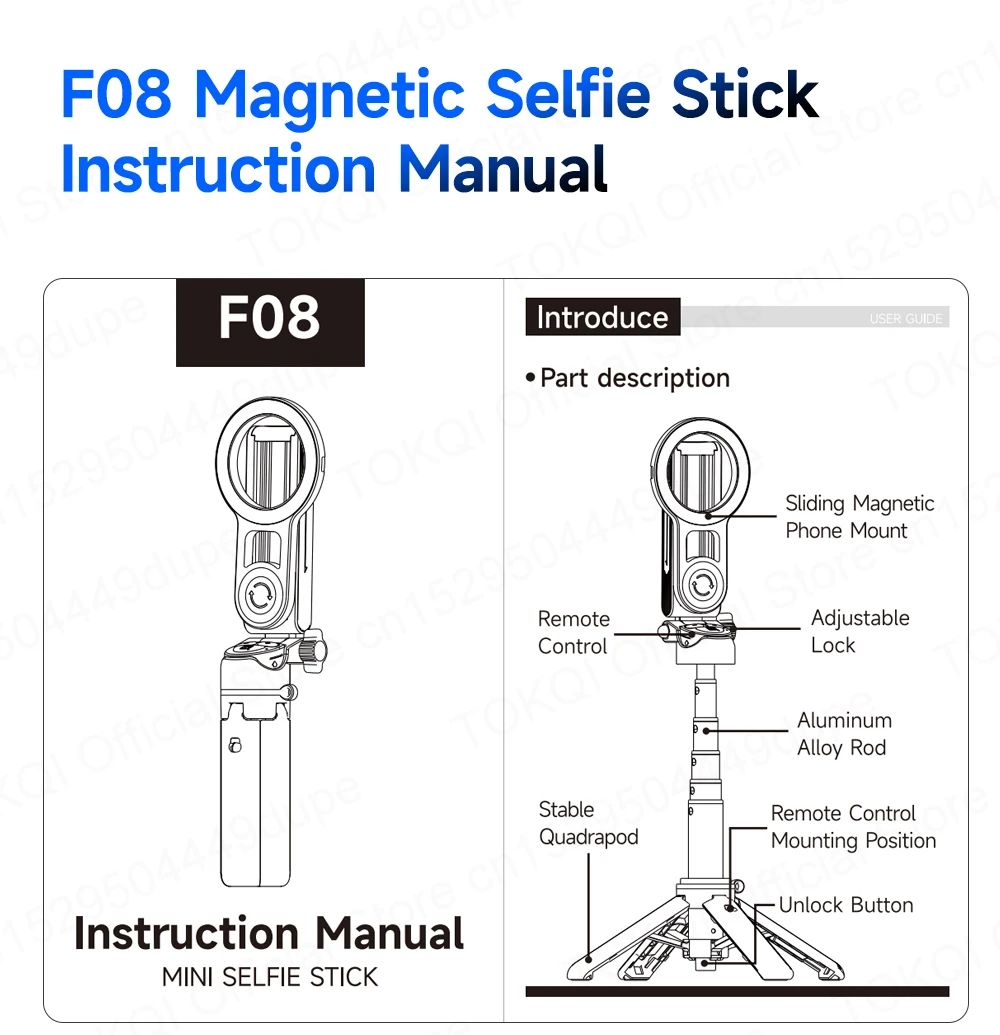 Magnetischer Handyhalter Mini-Selfie-Stick Stativ mit 360°-Einstellung Kabelloser Bluetooth-Fernbedienung für iPhone Android-Telefon Vlog-Aufnahmen – Detail 24
