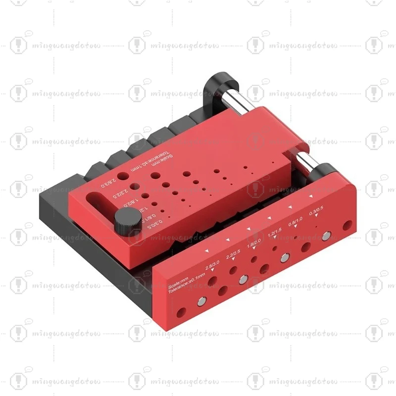 Round Rod Center Drilling Positioning Tool for Model Customization (1-4mm Clamping | 0.5-3.0mm Drill Guide)