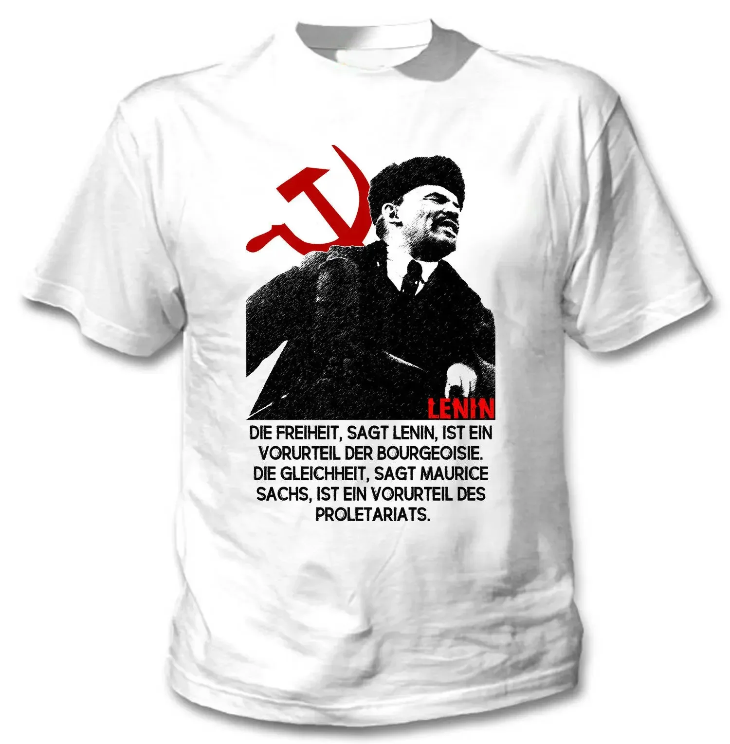 Retro Lenin Proletarian Quotations T-Shirt 100% Cotton O-Neck Summer Short Sleeve Casual Mens T-shirt Size S-3XL