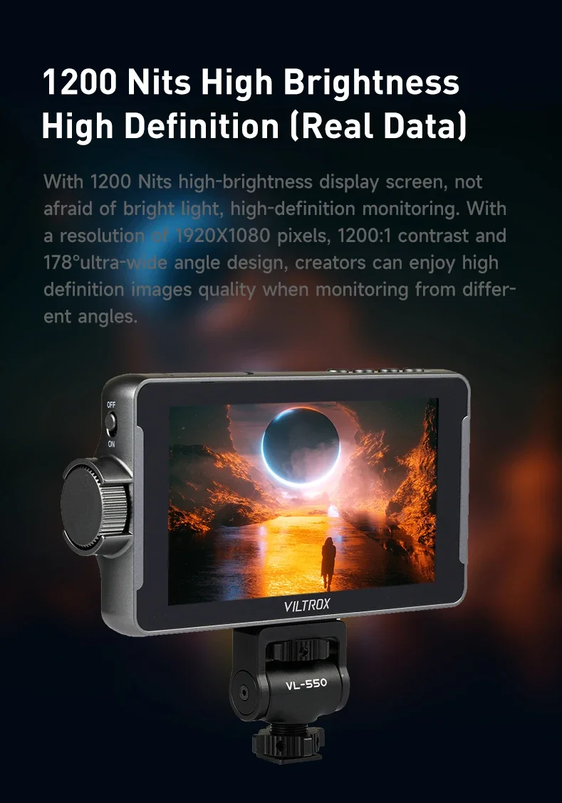 VILTROX DC-550 Pro ポータブルモニター 5.5 
