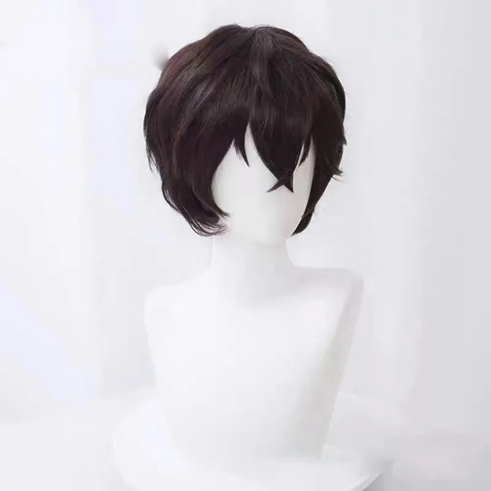 Cosplay Pruiken Dazai Osamu Rol Hoofddeksels Man Dagelijkse Kleding Match Microfilm Pruik Anime Bungo Zwerfhonden Karakter