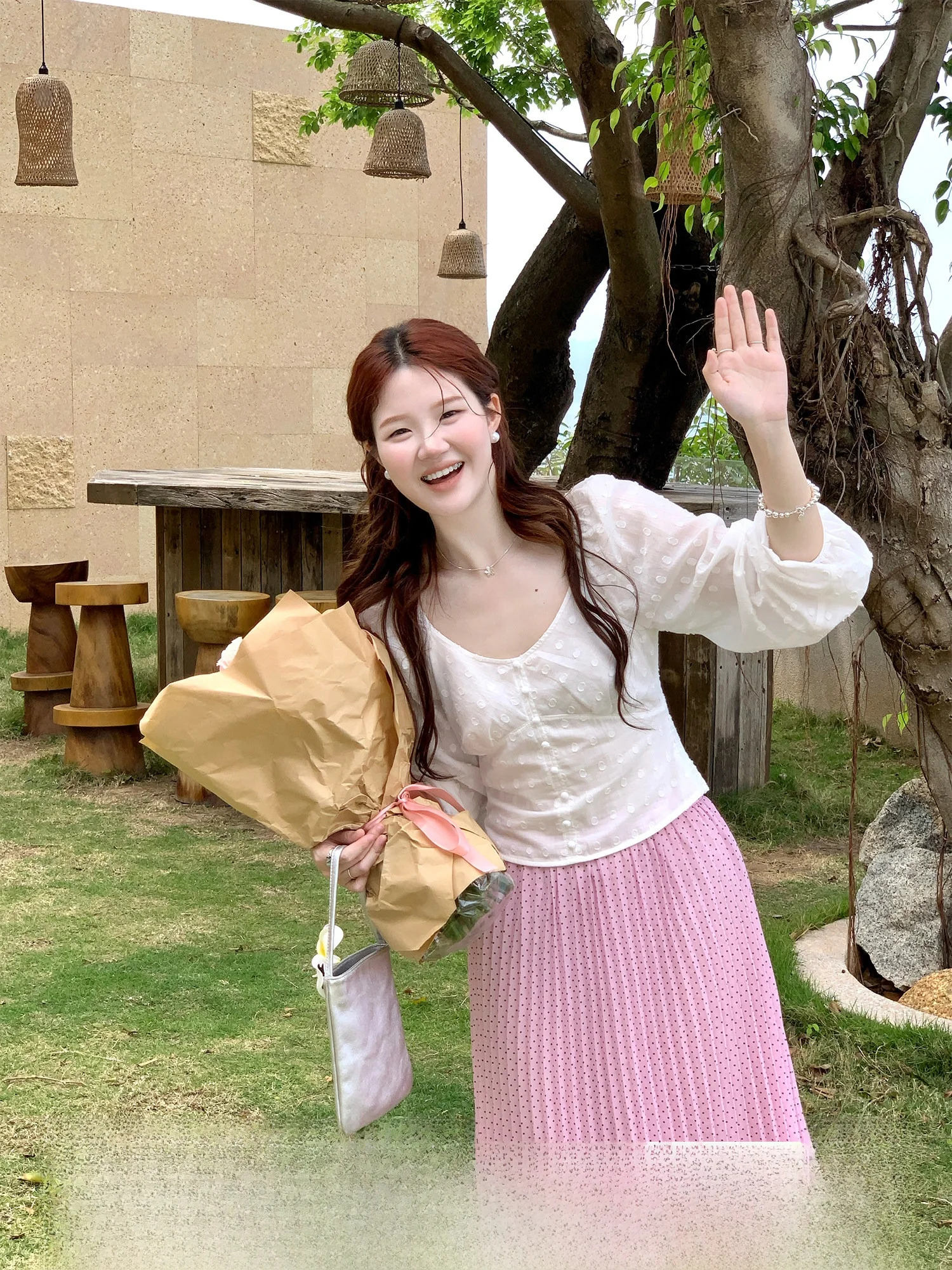 

Женская шифоновая блузка Lushire White из 100% хлопка с длинным рукавом, в корейском стиле, с утягивающим эффектом на талии, укороченная, весенняя модная модель