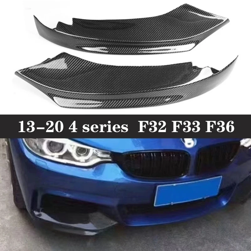 For BMW 4 series F32 F33 F36 Carbon Fiber wrap angle Car Front Bumper Splitter Corner Trim Cover Front Chin Car Accessories