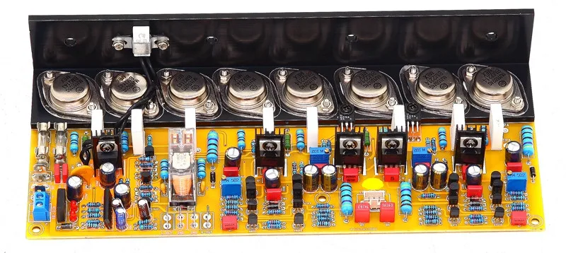 Vàng Seal Trên MJ15024 MJ15025 Ống 200W * 2 2.0 Kênh Stereo Lớp AB HiFi Sốt Âm Thanh Ban với Bảo Vệ Loa
