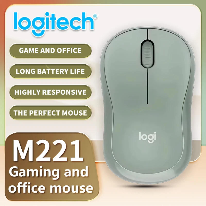 

Logitech M221 Wireless Gaming Mouse, Quiet and Compact, Ergonomic Design for Business Offices and Gaming