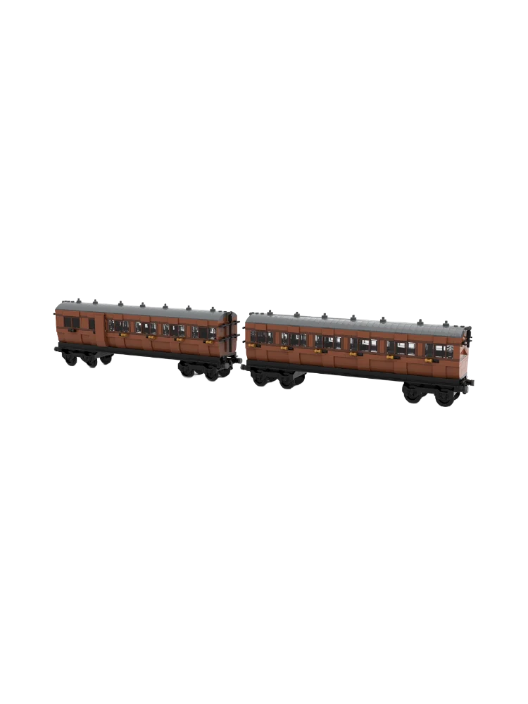 مجموعة مكعبات البناء Train Pre-Grouping Bogie Coaches - طوب Annie and Clarabel MOC-239252 نموذج هدية عيد الميلاد