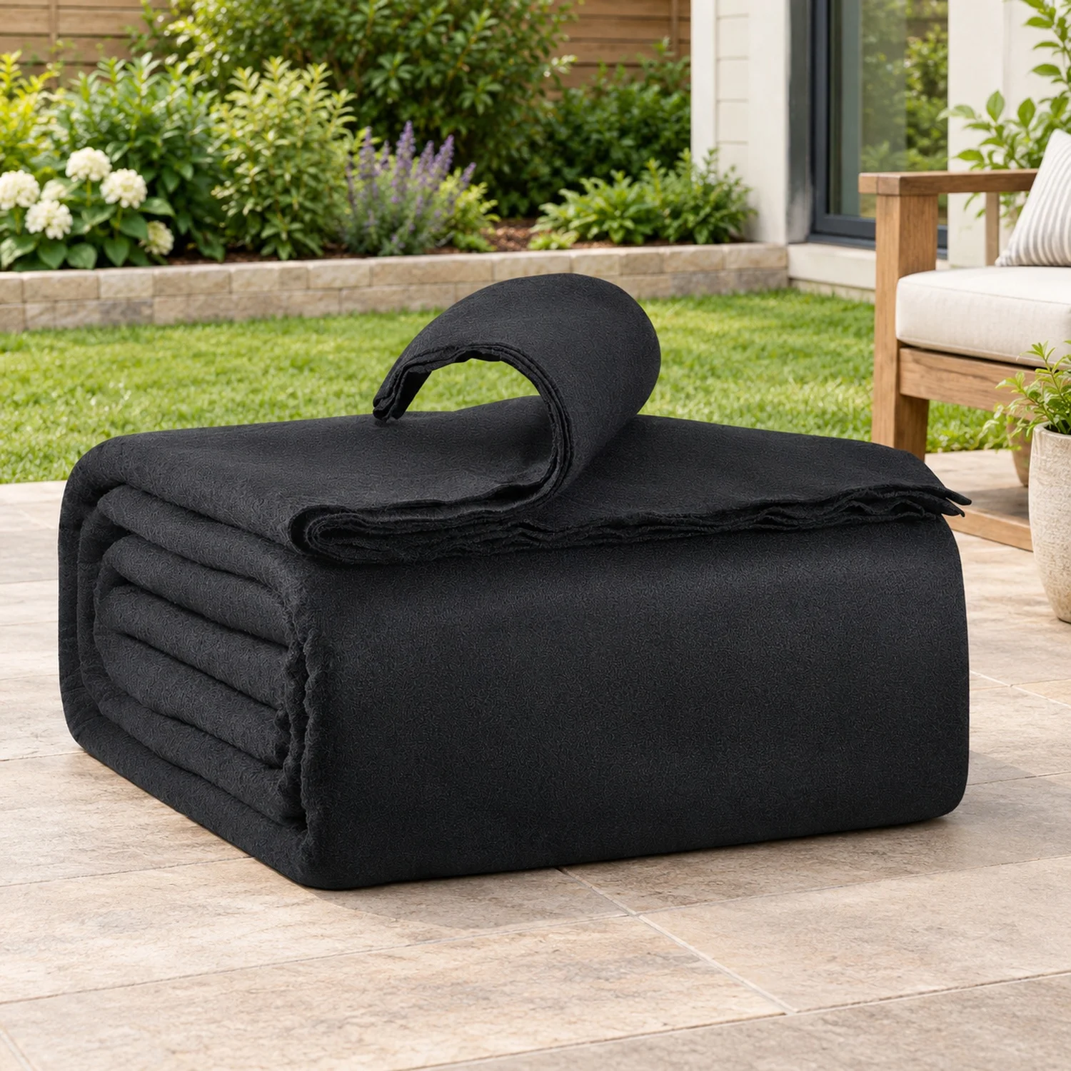 Rectangle Pool Liner Pad, 16 x 32 ft for Above Ground Swimming, Extra-Thick Mat, Prevents Punctures, Recycled Geotextile