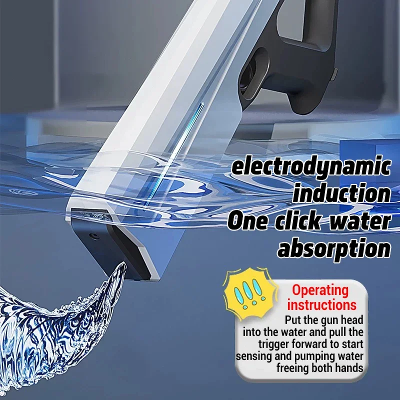 Volautomatisch elektrisch waterpistoolspeelgoed, zomerzwembad voor volwassenen met verlichting Kinderstrandgevecht Schietspeelgoed Cadeau