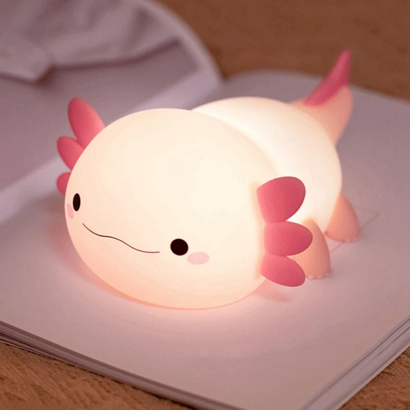 AB09-Salamander Hexagonal Dinosaur Night Light Cute Bedroom Breastfeeding Eye Protection Patting Light Salamander Night Light