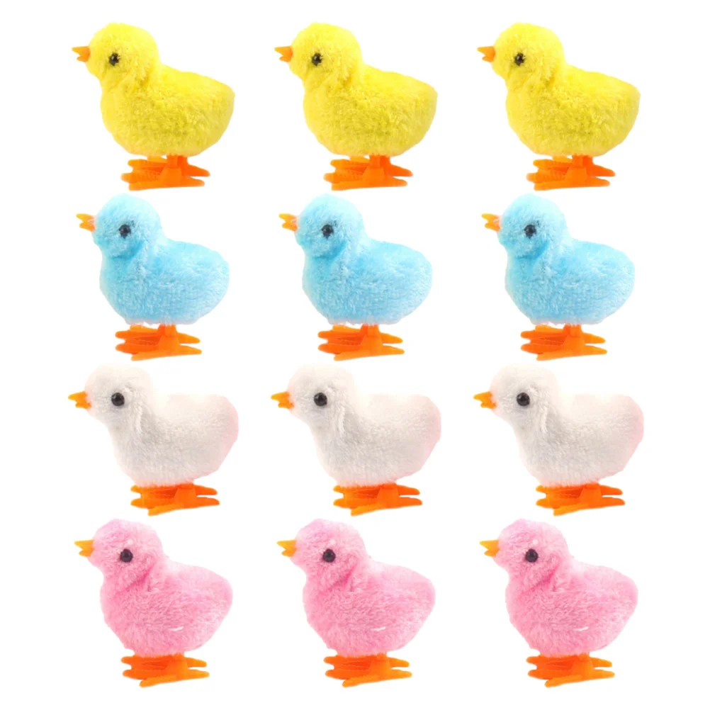 12 Pcs Chick Filler Toy Child Baby Infant Toys Pp Plush Chicken Easter Basket Stuffer