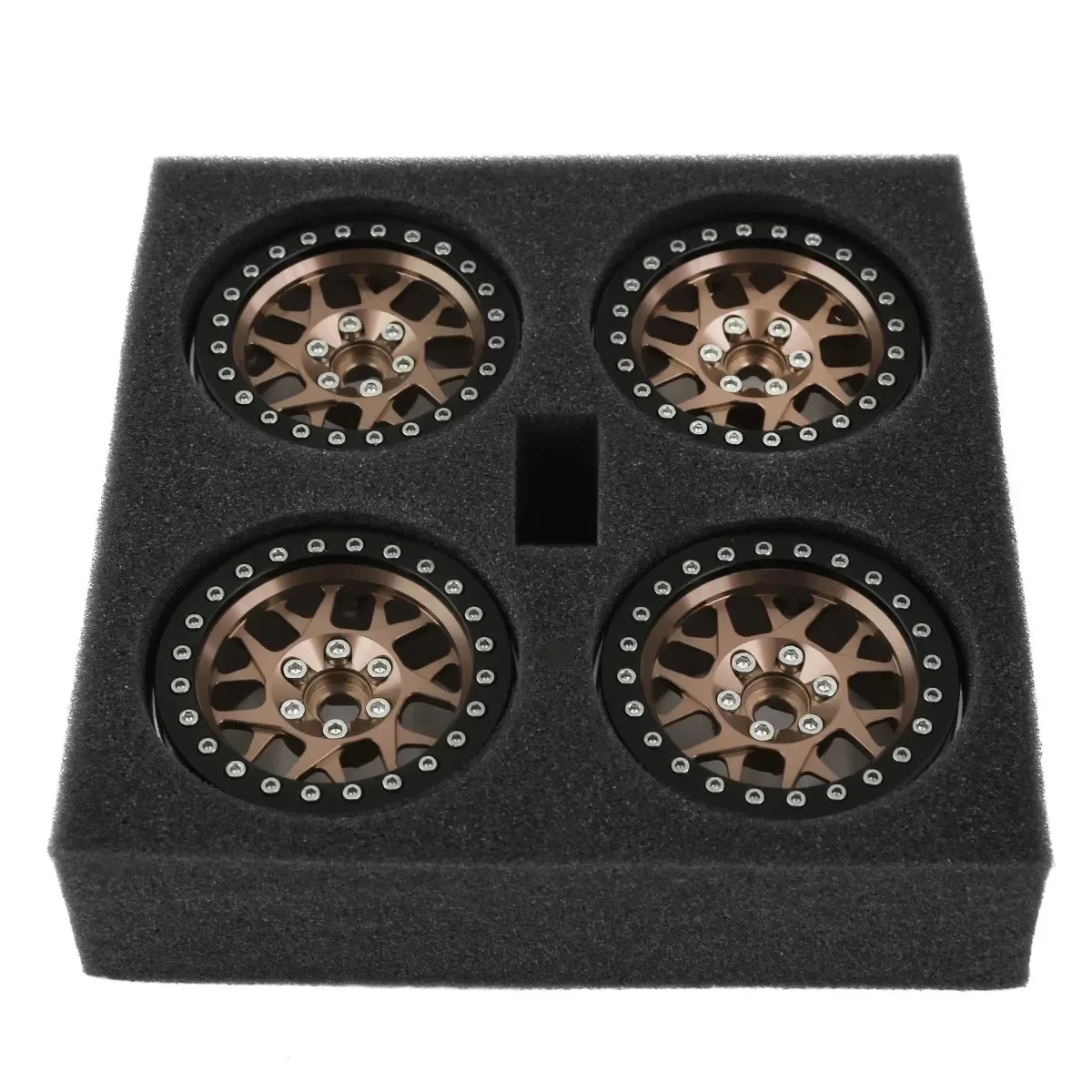 4PCS CNC Aluminum 2.2 Beadlock Wheel Rim for 1/10 RC Crawler Car Axial SCX10 RR10 Wraith TRX4 TRX-6