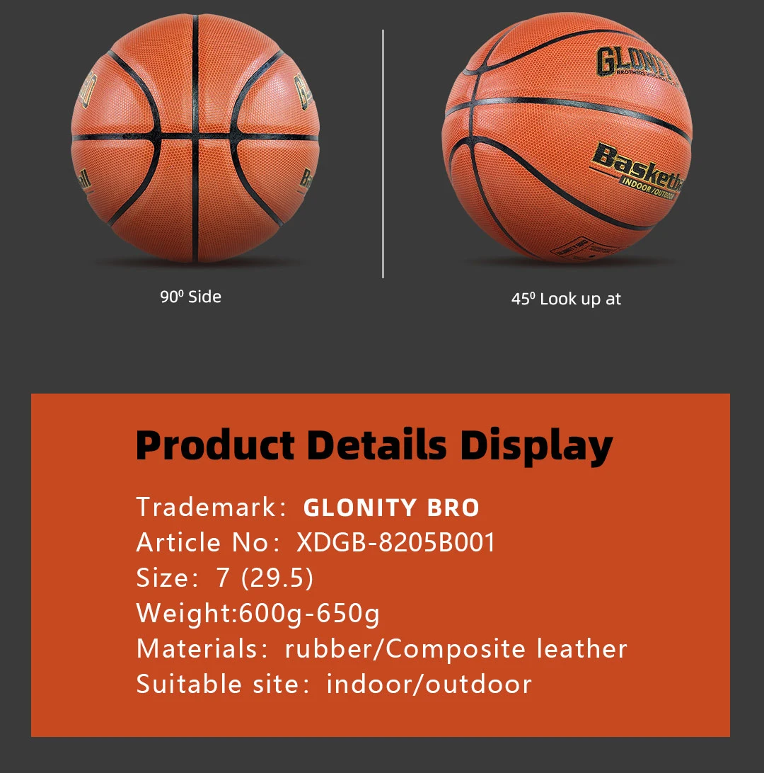 Maßgeschneiderte Basketbälle, Größe 7, Leder, verschleißfest, Spieltraining, Standardball, hochwertige Teambälle für Herren und Damen, Braun – Detail 12