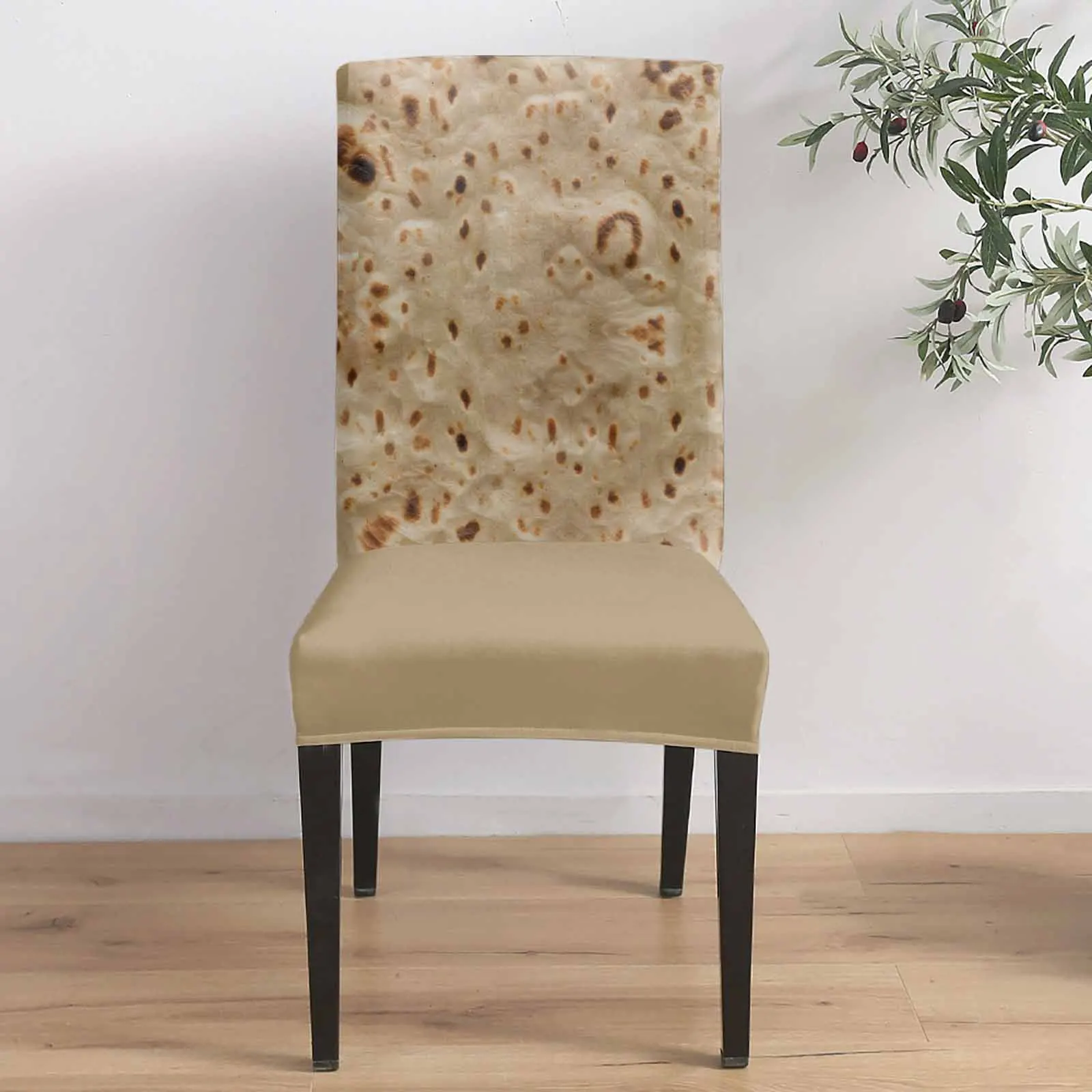 

Realistic Fun Food Tortillas 4/6/8PCS Spandex Elastic Chair Case For Wedding Hotel Banquet Dining Room