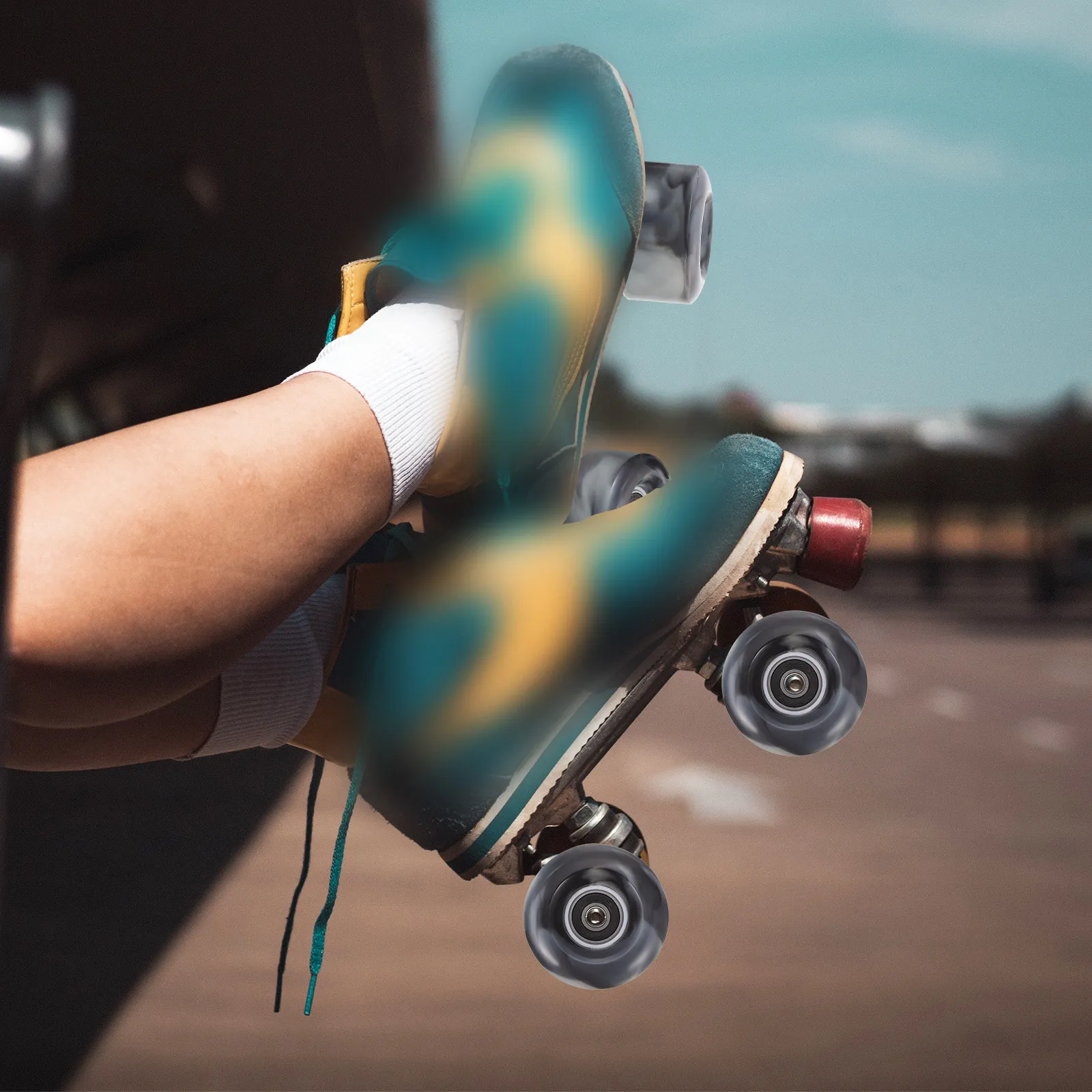 

4Pcs Roller Skates Wheels Sturdy Supportive Outdoor Skating Wheels for Streets Sidewalks Performance Accessories