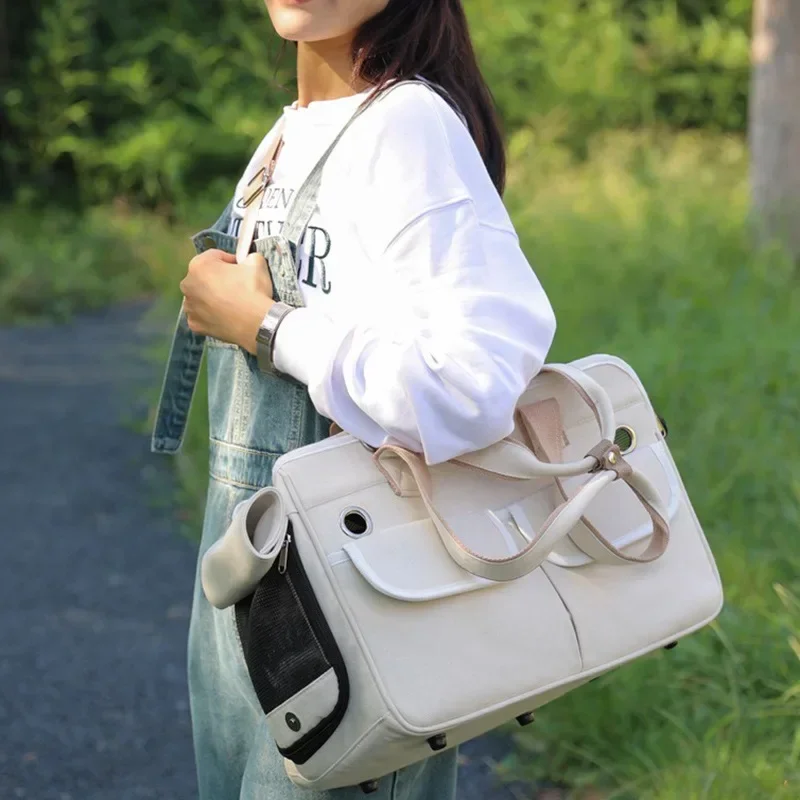 

New Crossbody Cat Bag Going Out Portable Pet Bag Outdoor Breathable Handbag Foldable Dog Bags Going Out Pet Products