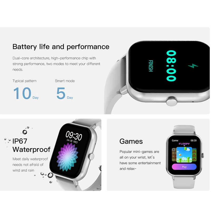 Reloj inteligente para deportes al aire libre para hombres, frecuencia cardíaca, más de 100 modos deportivos, pantalla completa táctil, llamada Bluetooth, reloj inteligente Android e iOS