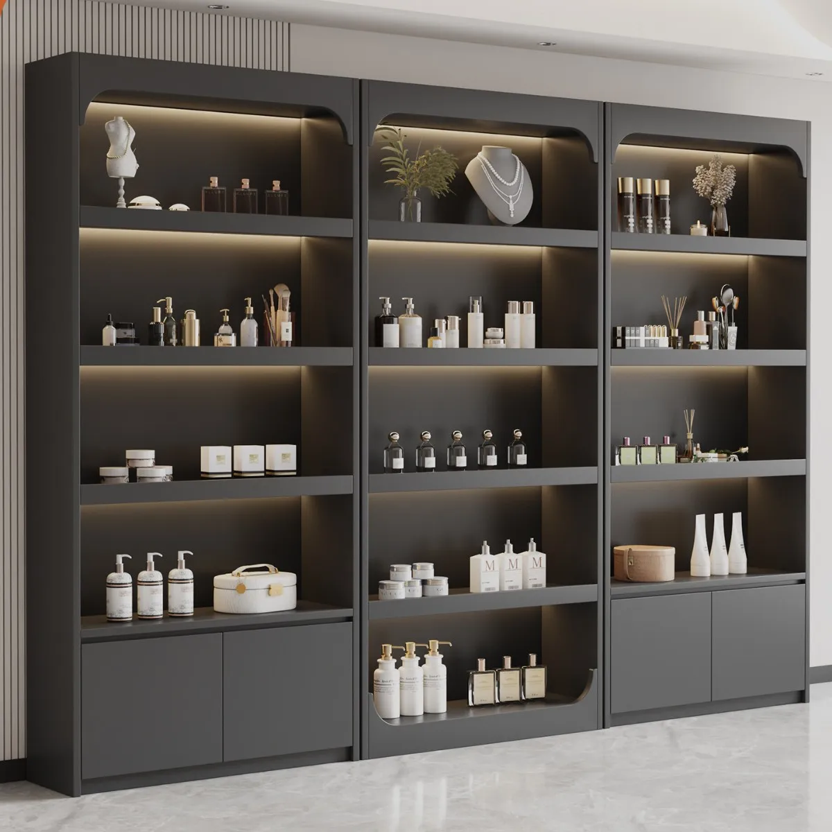 Tobacco and alcohol office sample display Pet stationery store Cosmetics storage Multi-layer shelves