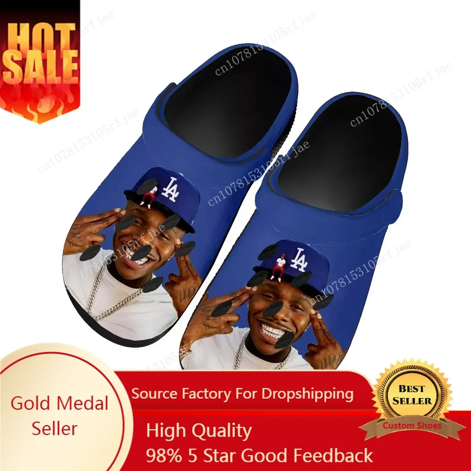 

DaBaby Rapper Music Pop Blue Home Clogs Custom Water Shoes Mens Womens Teenager Shoe Garden Clog Breathable Beach Hole Slippers