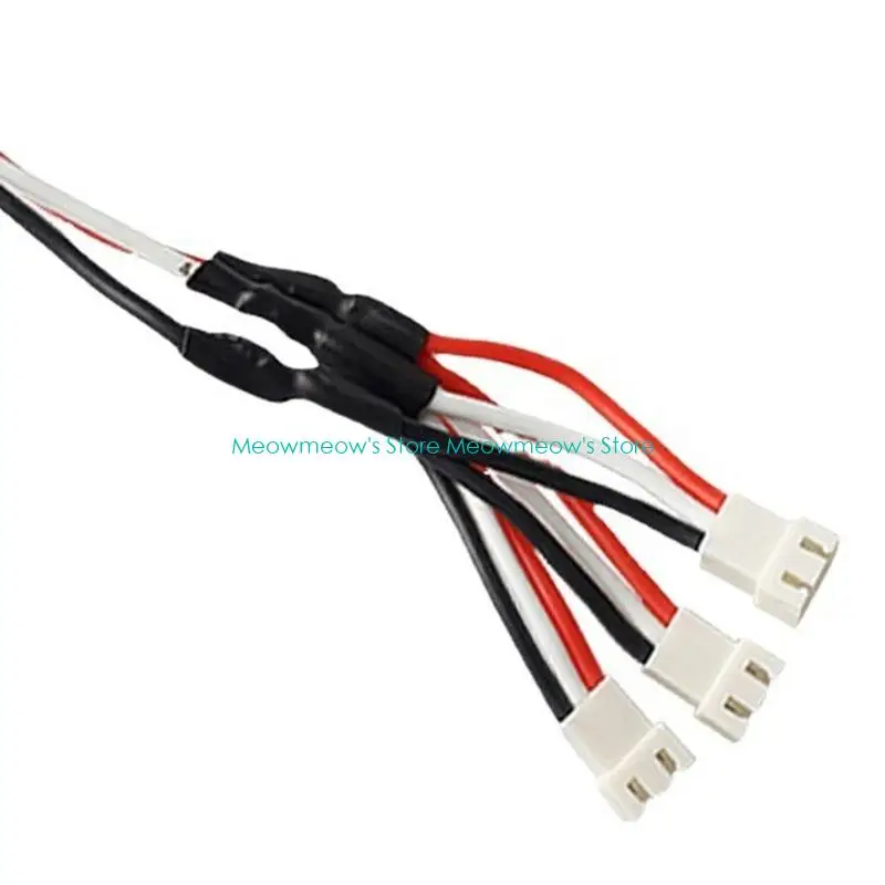W91A درجة حرارة عالية من السيليكون 24AWG كابلات 3Pin لمحول البطارية 18650