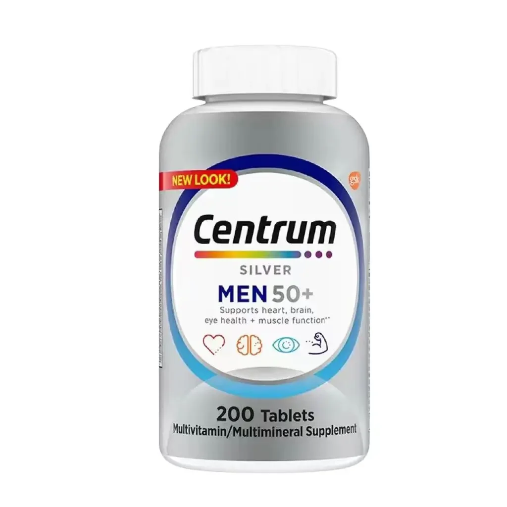 Centrum Shancun Silver Tablets in the United States, 200/275 capsules, 50 year old men and women, complex vitamin VC