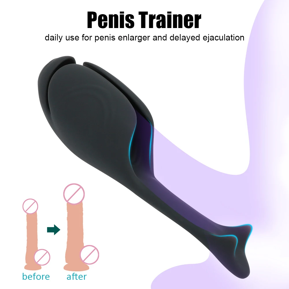 2 Motor Vibrators Male Masturbator Glans Sucker Licks Testis Massager Sex Toys For Men 18 Penis Ring Cock Exerciser Delay Lock