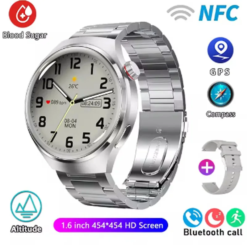 

For Oppo A57 (2016) VIVO NFC Smart Watch Men 360*360 AMOLED Screen Heart rate Bluetooth Call IP68 Waterproof Man Smartwatch 2024