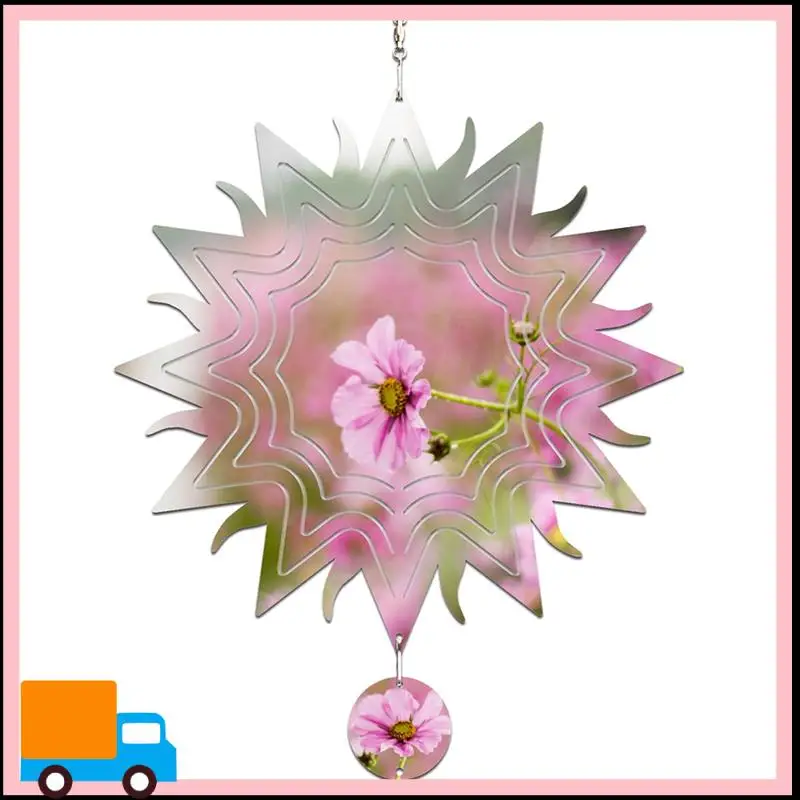 

6Pcs 3D Wind Spinners Hanging Wind Spinners For Outdoor Garden Decoration D-8 Inch
