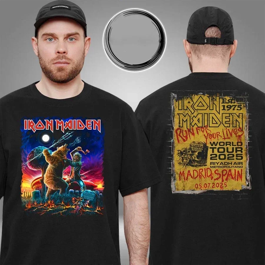 جديد الحديد البكر بولندا وارسو - باريس - مدريد تشغيل لحياةك جولة حول العالم الحدث النقي تي شيرت الرجال والنساء قصيرة الأكمام