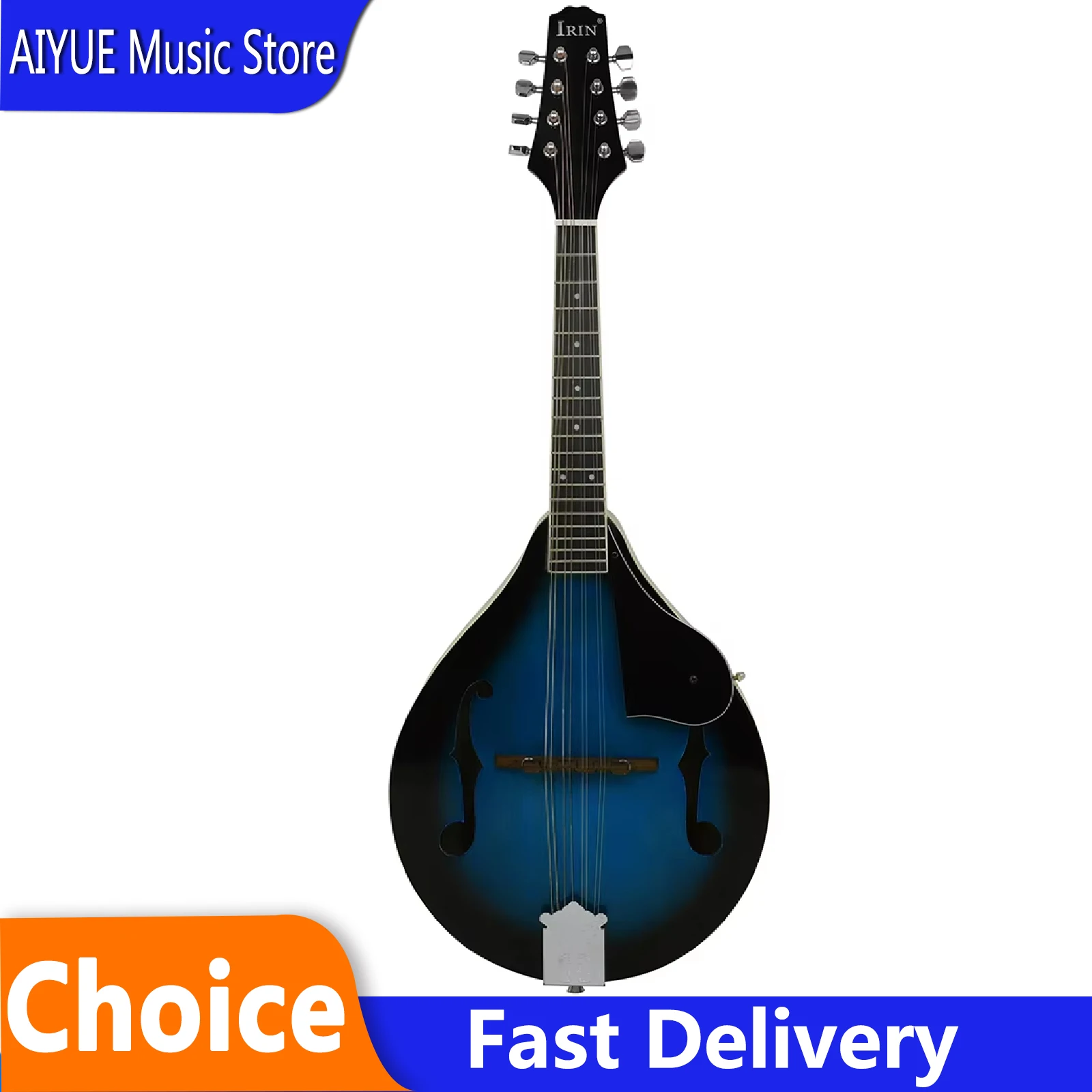 IRIN Mandoline Holzgitarre Blau Schwarz Trim Glatte Acht Saiten Für Anfänger Gitarre Instrumente Mandoline Musik Instrumente
