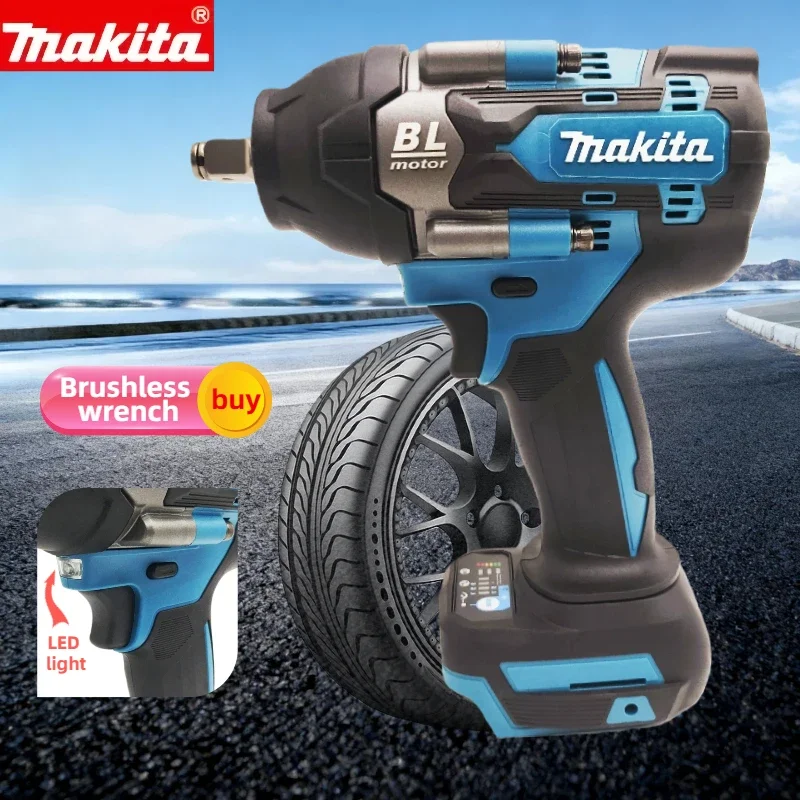 Makita DTW700 Cordless 1000N.m Impact Wrench Brushless Electric Wrench Screwdriver Large Torque Auto Repair Power Tools