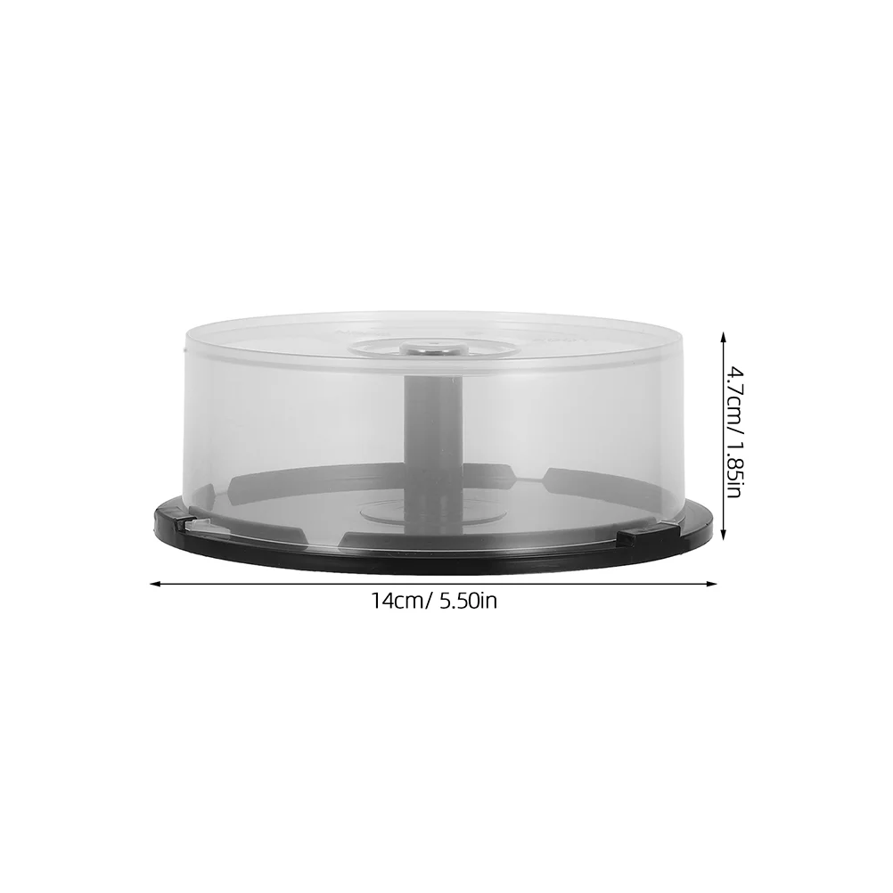 4pcs CD DVD  Cake Box Spindle Plastic Column Empty CD DVD  Containers Storage Bucket Plastic Column Container 25 Disc Clear Box