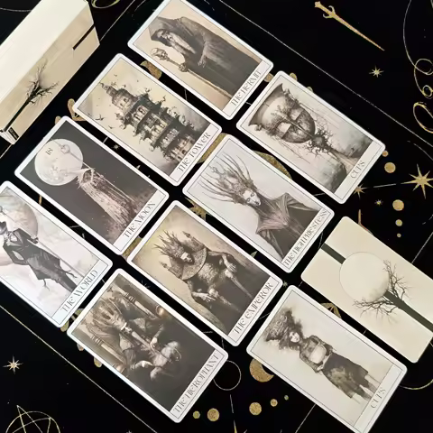 Gothic Tarot Deck Horror Style 78 Rider-waite Cards 10.3*6cm Embark on An Eerie Journey with Our Gothic Horror Tarot Card Deck