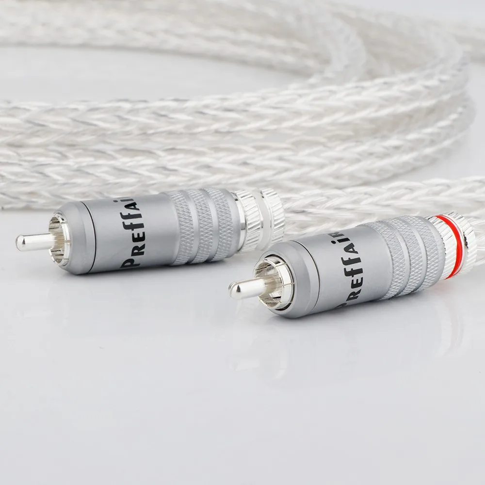 Hi-End 6AG OCC versilbertes 12-adriges Audiokabel – 24K vergoldete Cinch-Stecker, HiFi 2RCA auf 2RCA-Verbindung für Pro Audio – Detail 11