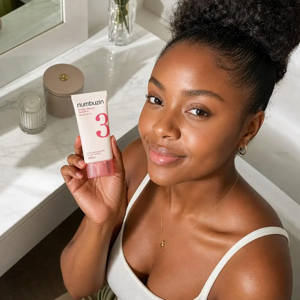 Numbuzin No3 No Fiter Tone-Up Sun Serum SPF50+ PA++++ Brightening Sunscreen Serum Skin Blur Facial Sun Protection Non-greasy
