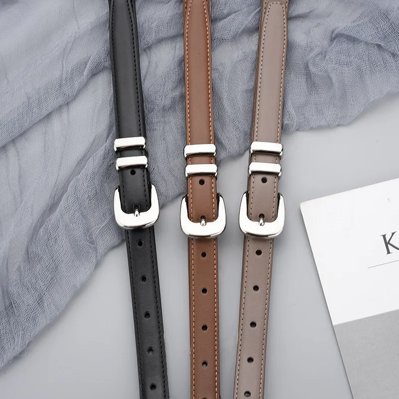 Ceinture en cuir véritable pour femme, ceinture en cuir de vachette, décoration de robe, ceinture en jean, mode d\'affaires, luxe, nouveau, 2023