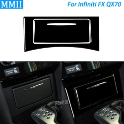 For Infiniti FX 2009-2013 QX70 14+ Piano Black Gear Shift Ashtray Panel Trim Cover Car Interior Decoration Accessories Sticker
