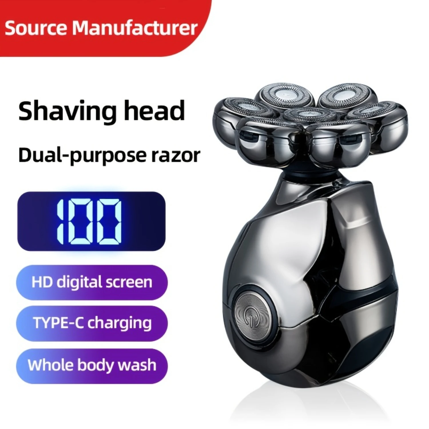 New Multi-Functional Shaving Head Machine for Men- Seven-Head Hair Clipper