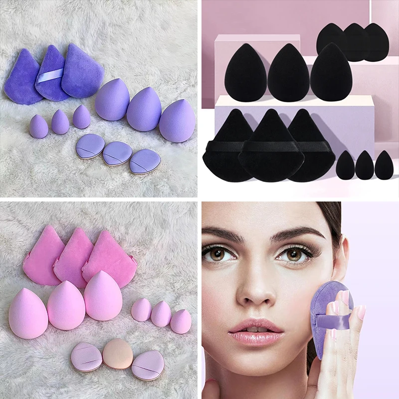 12PCS Makeup Tool Set Size Size Giant Soft Makeup Egg Makeup Powder Suitable for Base Makeup Corner Makeup Setting Novice Makeup