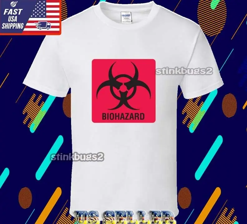 NEW SHIRT BIOHAZARD LOGO T-SHIRT UNISEX FUNNY AMERICAN USA SIZE S-5XL