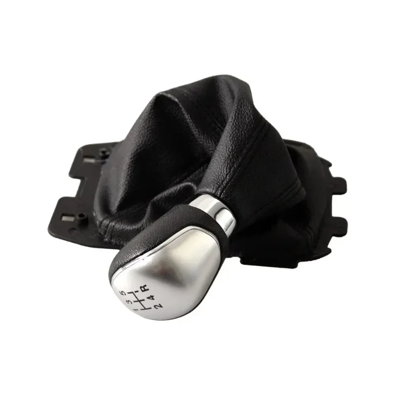 Car Stying For Ford Ecosport 2013 2014 2015 2016 2017 2018 Manual Gear Shift Knob with Black PU Leather Gaiter Boot Cover
