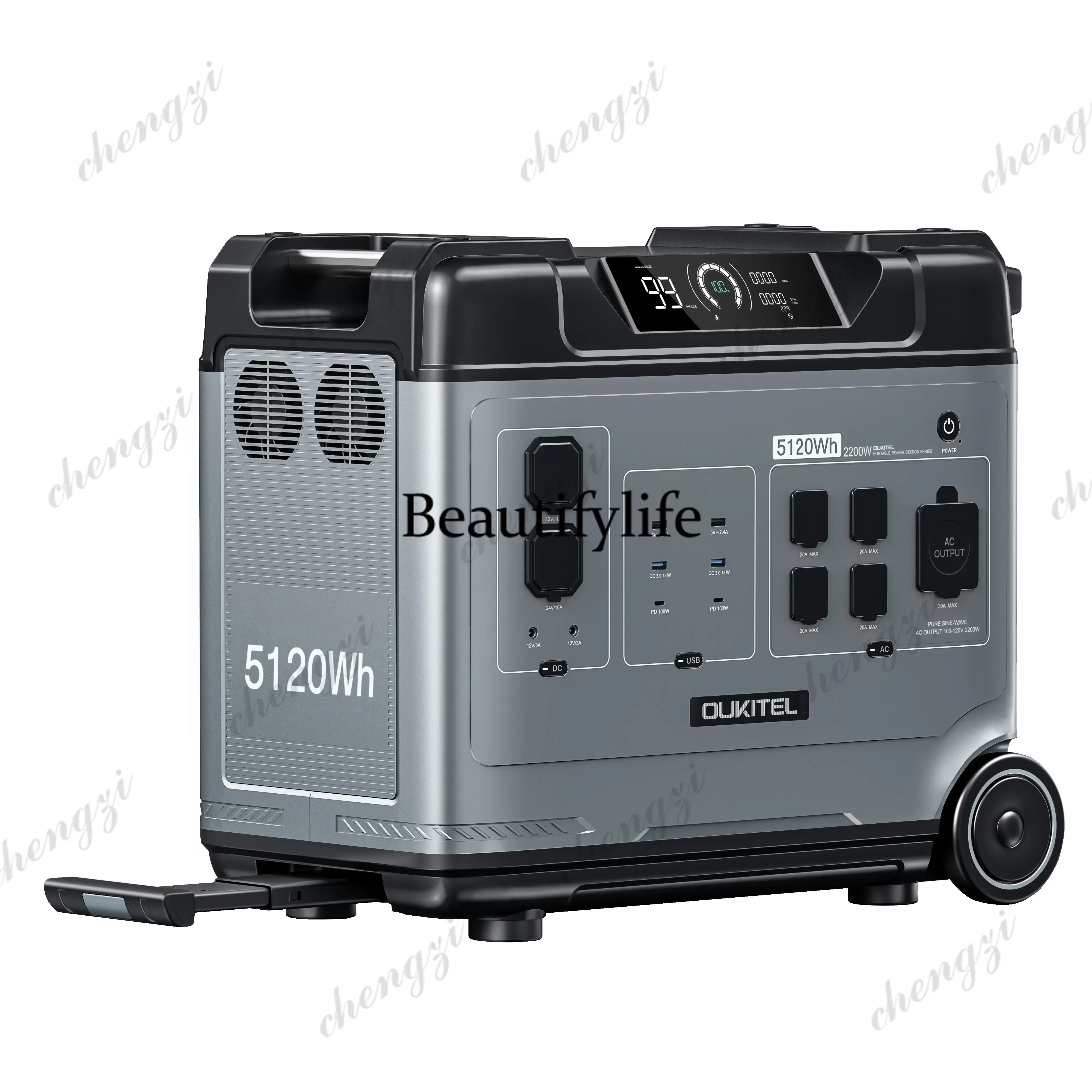 【Hot】4000W 5KWh Silent Generator Backup Power LiFePO4 Battery Charger UPS Solar Portable Power Station