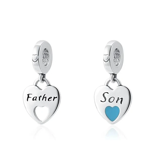 New Fashion 925 Sterling Silver Mother's Day Mom Daughter DIY Fine Beads Fit Original Pendant Women Bracelet Accessories Gift image 3