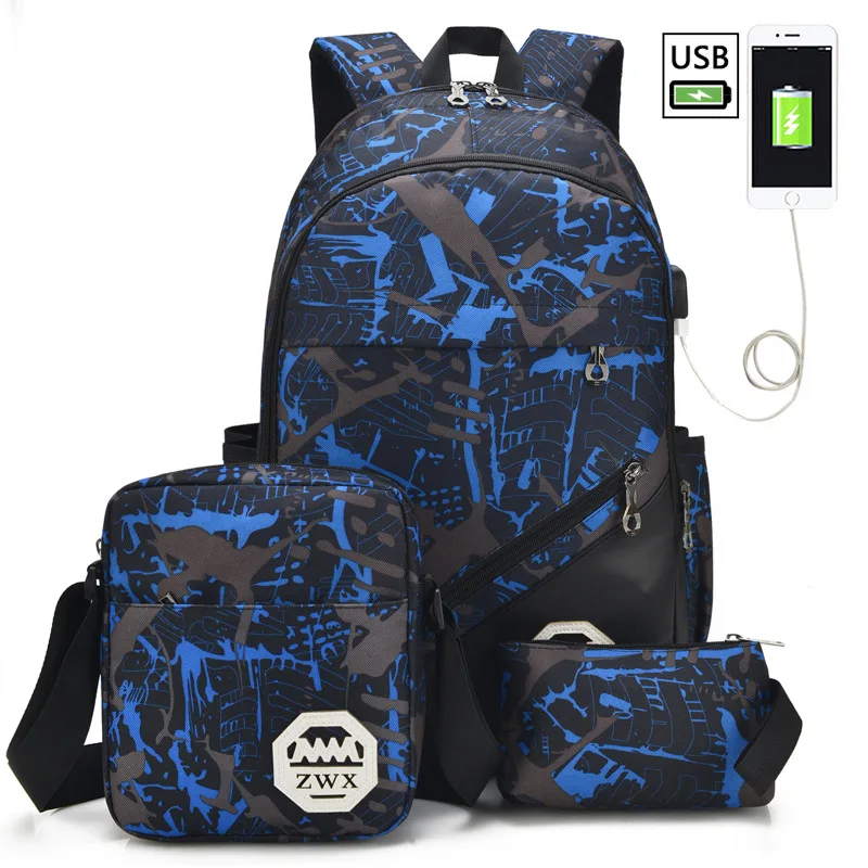 

Backpack, student backpack, men's fashion trend, junior high school student, high school student, college student backpack