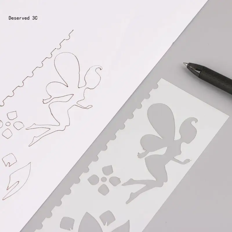 8Pcs/set Kids Plastic Drawing Template Rulers Stencils DIY Painting DIY Making S